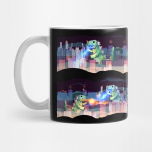 Kaiju lizard dinosaur fire-breathing t-rex mutant radioactive dragons on the rampage Mug